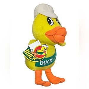 Duct Tape Duck Mascot Plush Stuffed Animal 12inch Advertising 2014 Tags Yellow